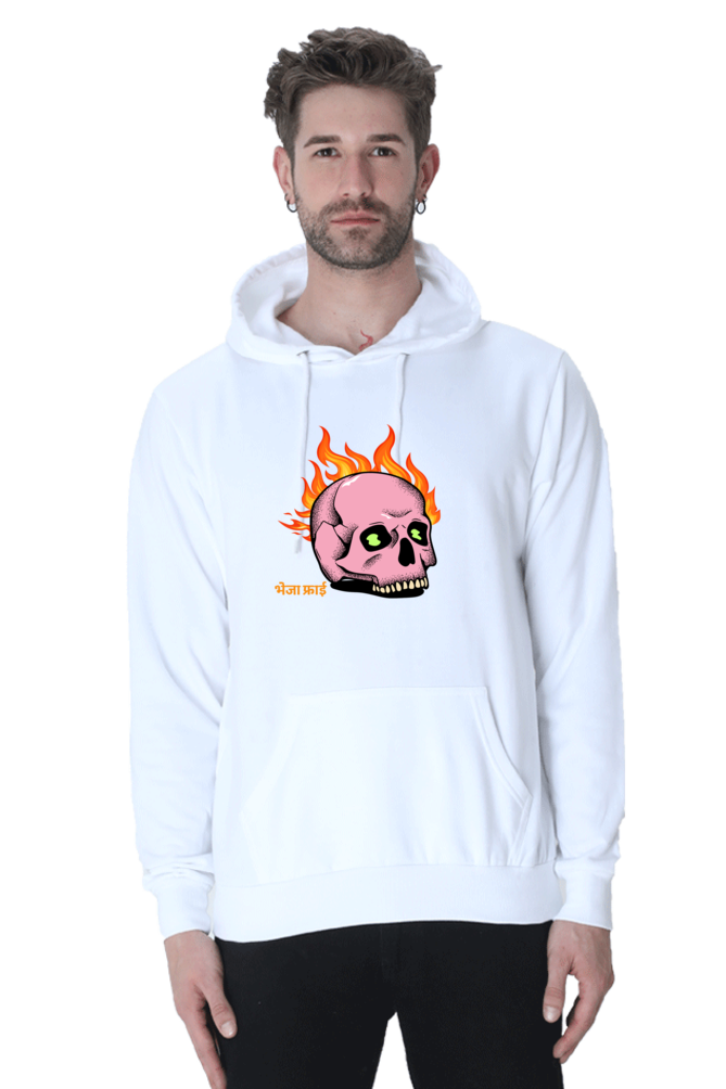 BhejaFry White Non-Zipper Hoodie