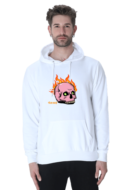 BhejaFry White Non-Zipper Hoodie