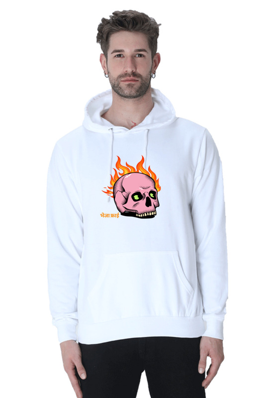 BhejaFry White Non-Zipper Hoodie