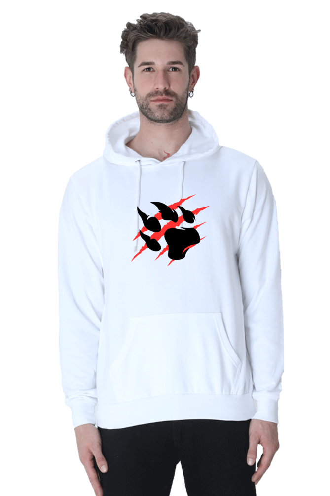 Paw White Non-Zipper Hoodie