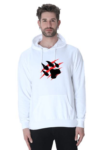 Paw White Non-Zipper Hoodie