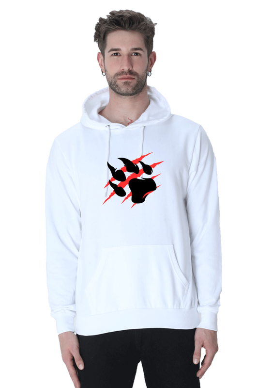 Paw White Non-Zipper Hoodie