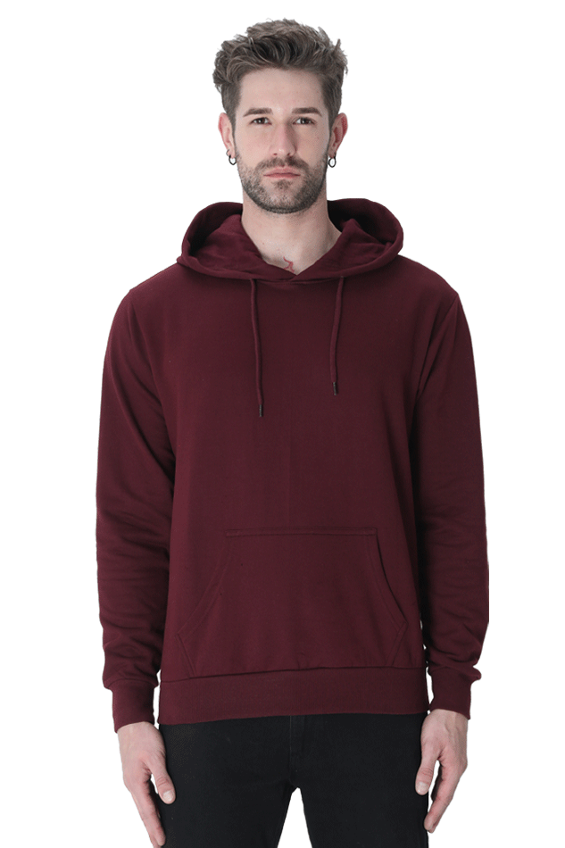 Plain Maroon Non-Zipper Hoodie