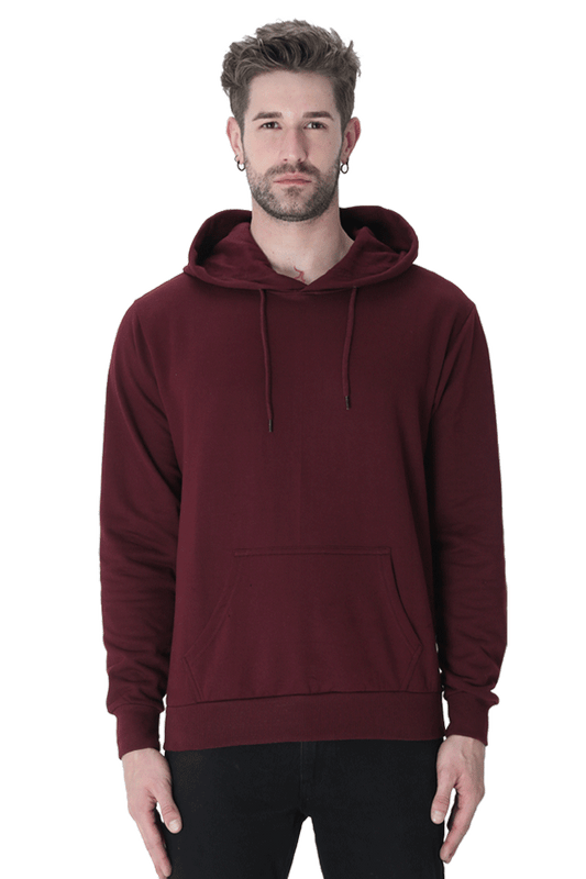 Plain Maroon Non-Zipper Hoodie