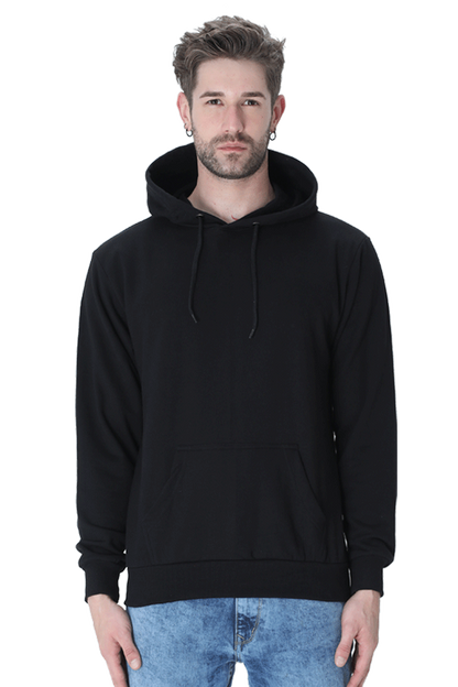 Plain Black Non-Zipper Hoodie