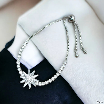 Rotating Flower Rose Gold Adjustable Slider Bracelet