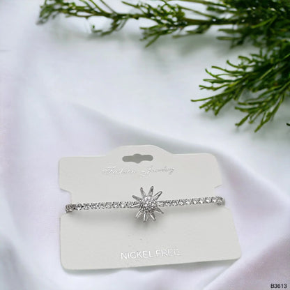 Rotating Flower Gold Adjustable Slider Bracelet