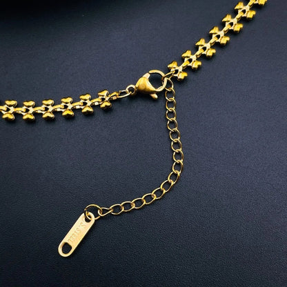 Princess Cut Cubic Zirconia Gold SS Necklace Chain